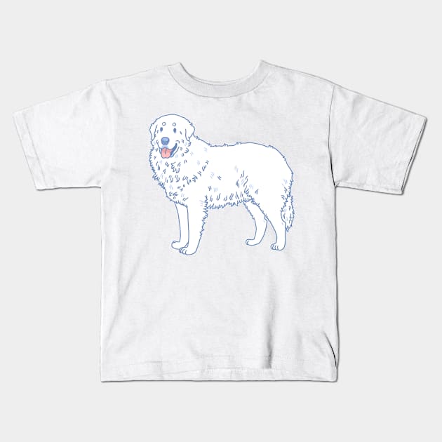 Great Pyrenees Kids T-Shirt by Csieben